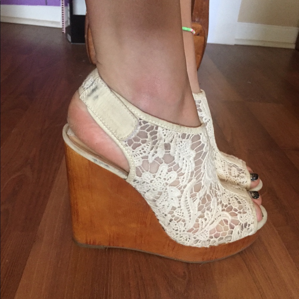Lace lucky brand wedges
